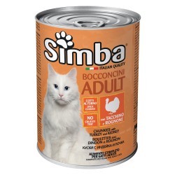 BOCCONCINI PER GATTI 'SIMBA' tacchino e rognone - gr 415 (PZ 24)