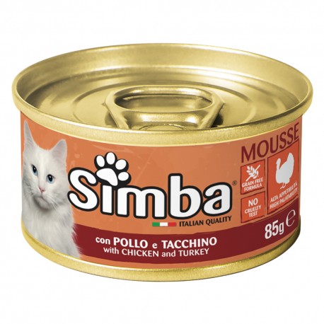ALIMENTO PER GATTI 'MOUSSE' pollo e tacchino - gr 85 (PZ 24)