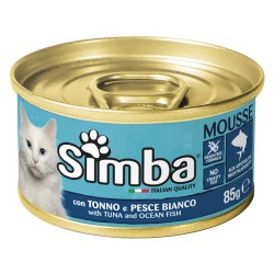 ALIMENTO PER GATTI 'MOUSSE' tonno e pesce bianco - gr 85 (PZ 24)