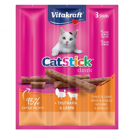ALIMENTO PER GATTI 'CAT-'STICK MINI' gusto tacchino e agnello - cf. 18 gr. (PZ 1)