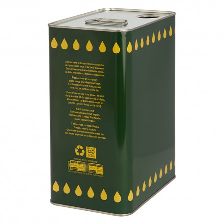 LATTA PER OLIO IN LAMIERA Lt. 10 - foro Ã˜ 42 mm (manico in plastica) (PZ 2)