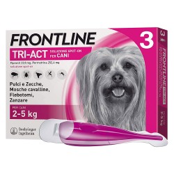 ANTIPARASSITARIO 'FRONTLINE TRI-ACT' cani 2/5 kg - 3 pipette ml 0,5 (CF 1)