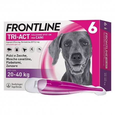 ANTIPARASSITARIO 'FRONTLINE TRI-ACT' cani 20/40 kg - 6 pipette ml 4 (CF 1)