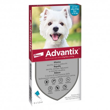 ANTIPARASSITARIO 'ADVANTIX SPOT-ON' 4-10 kg - 6 pipette ml 1 (CF 1)