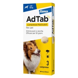 COMPRESSE ANTIPARASSITARIE MASTICABILI 'ADTAB' cani 22 - 45 kg / 3 compresse da 900 mg (CF 1)