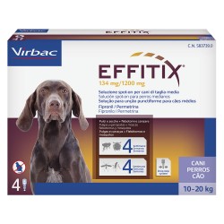 ANTIPARASSITARIO 'EFFITIX' 'Cane Medium' da 10 a 20 kg - 4 pipette ml 2,2 (CF 1)