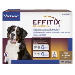 ANTIPARASSITARIO 'EFFITIX' 'Cane Extra Large' da 40 a 60 kg - 4 pipette ml 6,6 (CF 1)
