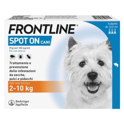 ANTIPARASSITARIO 'FRONTLINE SPOT-ON' cani 2/10 kg - 3 pipette ml 0,67 (CF 1)