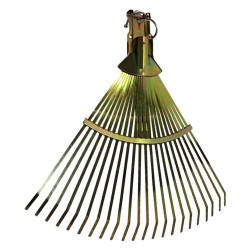 SCOPA DA GIARDINO REGOLABILE Tipo leggero - zinco cromato oro (PZ 1)