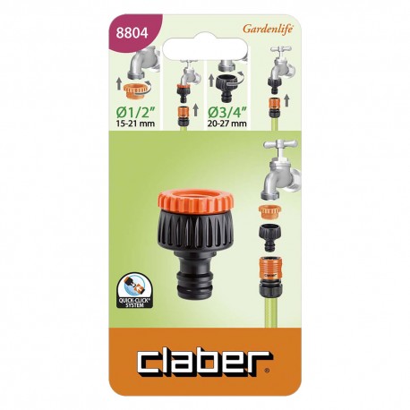 ATTACCO A RUBINETTO MULTIFILETTO Art. 8804 - 1/2-3/4 blister (BL 1)