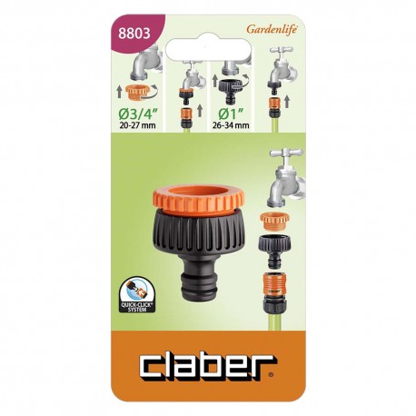 ATTACCO A RUBINETTO MULTIFILETTO Art. 8803 - 3/4-1 blister (BL 1)