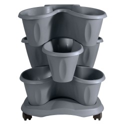 SET VASO 'TRIFOGLIO' Ã˜ cm 40xh.51 Lt. 6 - grigio (CF 1)