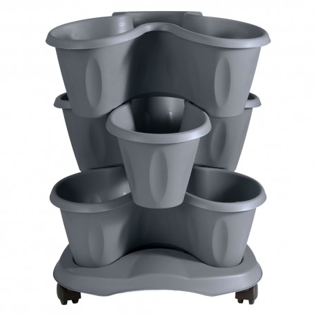 SET VASO 'TRIFOGLIO' Ã˜ cm 40xh.51 Lt. 6 - grigio (CF 1)