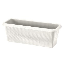 FIORIERA RETTANGOLARE 'PAGLIA' cm 50x20x17,5 lt.8,7 - panna (PZ 1)