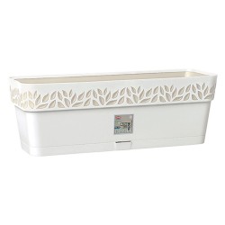 BALCONETTA RETTANGOLARE 'CLOE' lt.9,5 - bianco/travertino (PZ 1)
