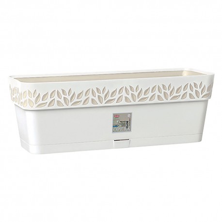 BALCONETTA RETTANGOLARE 'CLOE' lt.9,5 - bianco/travertino (PZ 1)