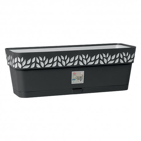 BALCONETTA RETTANGOLARE 'CLOE' lt.9,5 - grafite/grigio luce (PZ 1)