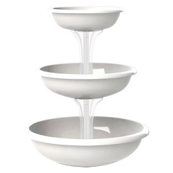 CIOTOLA PER FIORI 'FONTANA' Ã˜ cm 30/40/50 - bianco (CF 1)