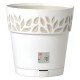 VASO TONDO 'CLOE' Ã¸ 25 x h.25 - bianco/travertino (PZ 1)