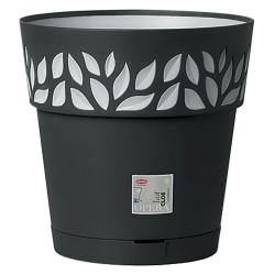 VASO TONDO 'CLOE' Ã¸ 25 x h.25 - grafite/grigio luce (PZ 1)
