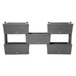 KIT FIORIERE COMPONIBILI 'BRICK' kit 5 pz - colore grigio (CF 1)