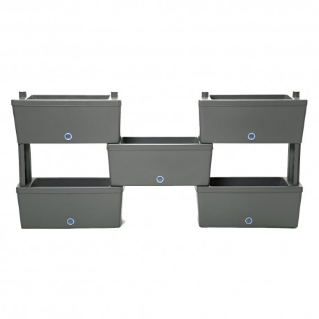 KIT FIORIERE COMPONIBILI 'BRICK' kit 5 pz - colore grigio (CF 1)