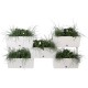 KIT FIORIERE COMPONIBILI 'BRICK' kit 5 pz - colore panna (CF 1)