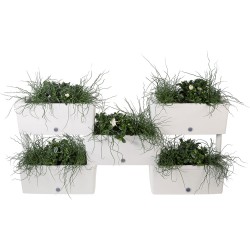 KIT FIORIERE COMPONIBILI 'BRICK' kit 5 pz - colore panna (CF 1)