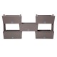 KIT FIORIERE COMPONIBILI 'BRICK' kit 5 pz - colore tortora (CF 1)