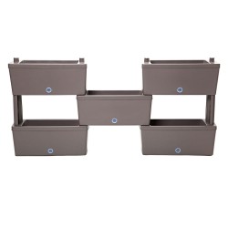 KIT FIORIERE COMPONIBILI 'BRICK' kit 5 pz - colore tortora (CF 1)