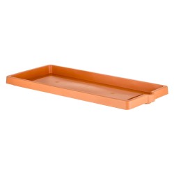 SOTTOVASO PER FIORIERA RETTANGOLARE cm 75 x 33,5 x 4,5 - cotto chiaro (PZ 1)