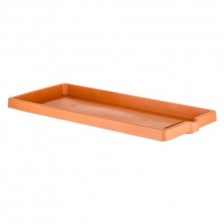 SOTTOVASO PER FIORIERA RETTANGOLARE cm 75 x 33,5 x 4,5 - cotto chiaro (PZ 1)