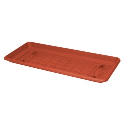 SOTTOVASO PER FIORIERA RETTANGOLARE 'MAXI' cm 60 x 30 - con incavi per predisposizione ruote (PZ 1)