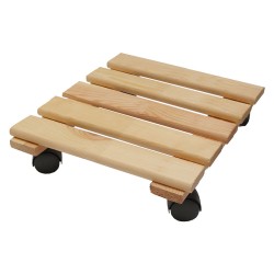 PEDANA SOTTOVASO IN LEGNO cm. 30 x 30 colore naturale (PZ 1)