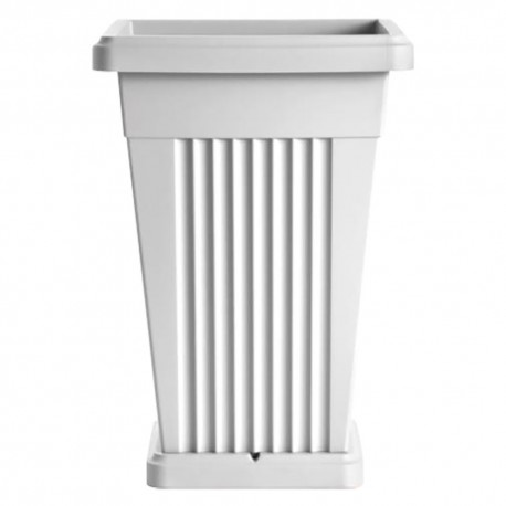 VASO 'PIRAMIDE' cm 40 x 40 x h 59 Lt. 50 bianco (PZ 1)