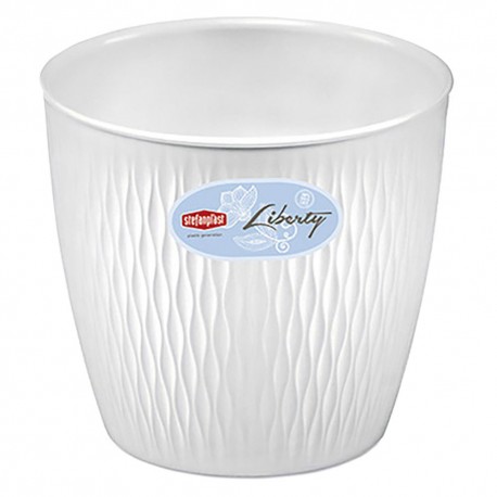 VASO TONDO 'LIBERTY' Ã¸ 30 x h.27 - bianco travertino (PZ 1)