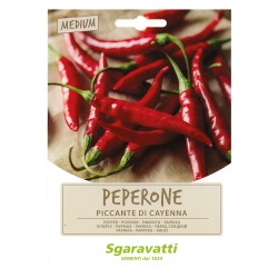 SEMI PER ORTAGGI E VEGETALI peperone piccante Cayenna (PZ 20)