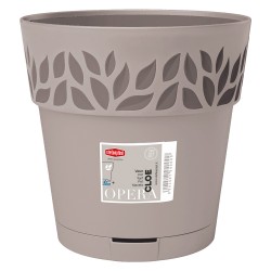 VASO TONDO 'CLOE' Ã˜ 25 x h.25 - greige/grigio quarzo (PZ 1)