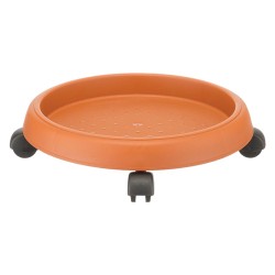 SOTTOVASO CON RUOTE Ã˜ 40 cm. - col.terracotta (PZ 1)