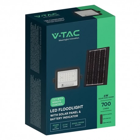 PROIETTORE A LED 'CCT' CON PANNELLO SOLARE 50W / 700 lumen (PZ 1)