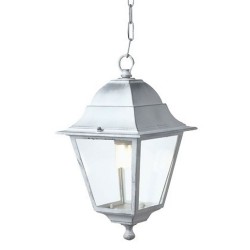 LANTERNA A SOSPENSIONE CON CATENA 'OLD' bianco/argento (PZ 1)