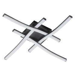 PLAFONIERA LED SERIE 'TRATTI' 20W - 2700LM - col. nero (PZ 1)