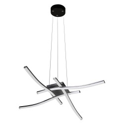 APPLIQUE A SOSPENSIONE LED SERIE 'TRATTI' 35W - 3150LM - col. nero (PZ 1)