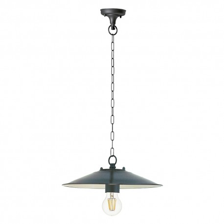 APPLIQUE A SOSPENSIONE CON CATENA 'ANTIQUE' 25 W - cm 30 x 7 x 11 grigio (PZ 1)