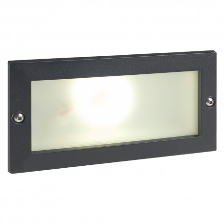 SEGNA PASSO INCASSO RETTANGOLARE APERTO 'ESCAPE' E27 - 10 W - nero (PZ 1)