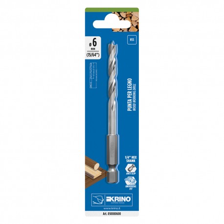 PUNTA RETTIFICATA PER LEGNO Ã˜ 6 x L.110 mm - cf. da 1 pezzo (PZ 1)