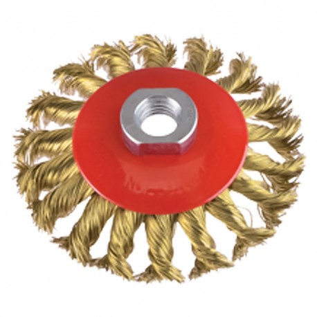 SPAZZOLA CIRCOLARE CONICA Ã˜ mm 100 - foro M 14 (BL 1)
