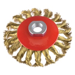 SPAZZOLA CIRCOLARE CONICA Ã˜ mm 120 - foro M 14 (BL 1)