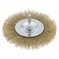 SPAZZOLA CIRCOLARE PER TRAPANO Ã˜ mm 100 - gambo mm 6 (BL 1)