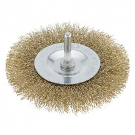 SPAZZOLA CIRCOLARE PER TRAPANO Ã˜ mm 100 - gambo mm 6 (BL 1)